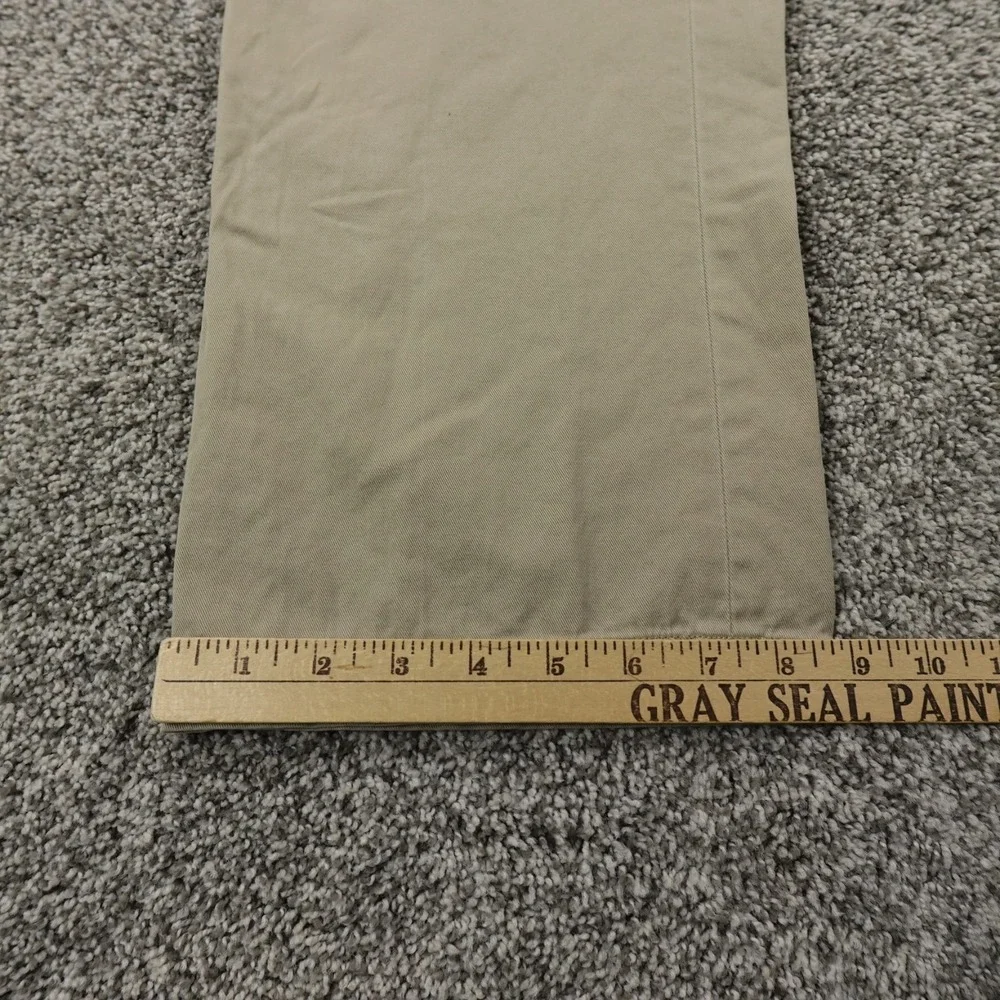 VTG Polo Ralph Lauren Pants Mens 36X32 Brown Beige Chino Trouser Pleated Preppy‎